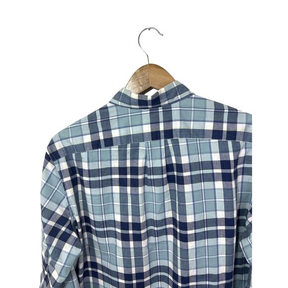 J.Crew Mens Shirt Green Blue Plaid Long Sleeve Button Down L7266 Classic Medium - Picture 6 of 7